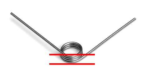 longitud del cuerpo del resorte de torsion